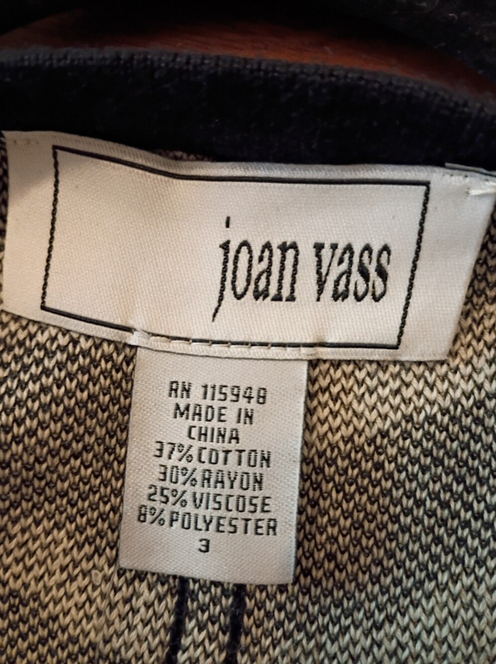 Joan Vass Men's Black and White Knit Jeans